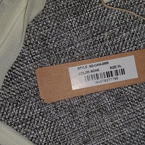 NWT SKIMS XLARGE Summer Mesh Cami Bodysuit BONE - Picture 3 of 3